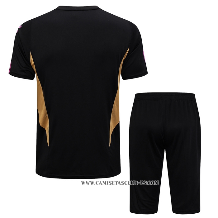Chandal del Real Madrid 23-24 Manga Corta Negro - Pantalon Corto